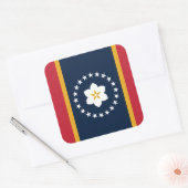 Mississippi: de vlag van de Amerikaanse staat Magn Vierkante Sticker (Envelop)