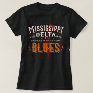 Mississippi Delta blaast muziekgitaar T-shirt