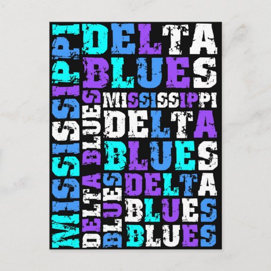 MISSISSIPPI DELTA BLUES BRIEFKAART (Voorkant)