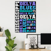 MISSISSIPPI DELTA BLUES POSTER (Thuiskantoor)