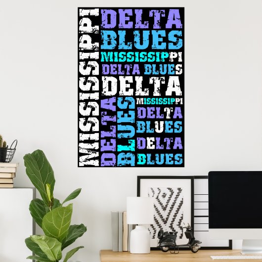 MISSISSIPPI DELTA BLUES POSTER (Thuiskantoor)