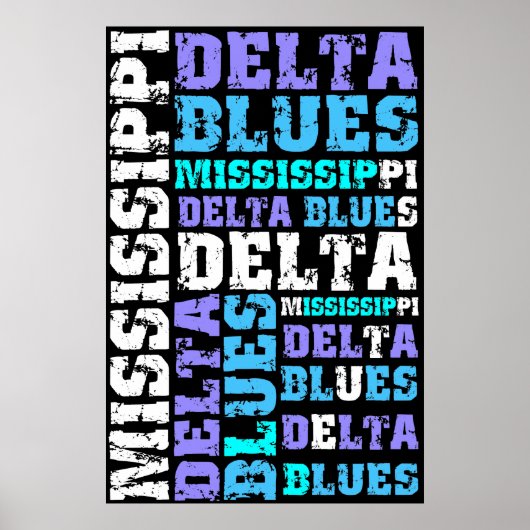 MISSISSIPPI DELTA BLUES POSTER (Voorkant)