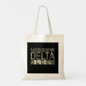 Mississippi Delta Blues  Retro Distress T Tote Bag (Achterkant)