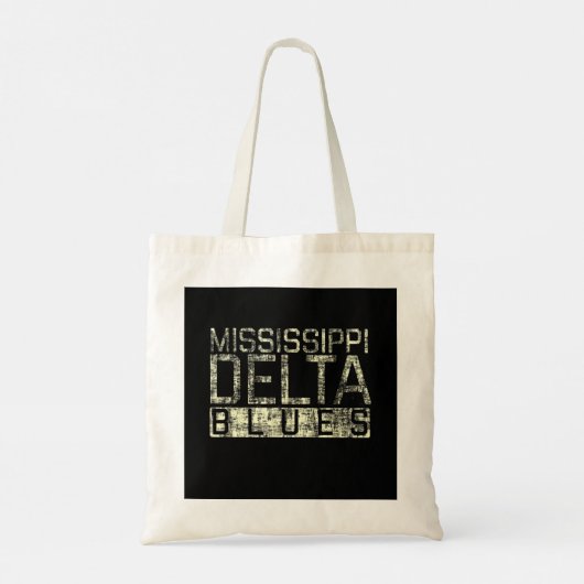 Mississippi Delta Blues  Retro Distress T Tote Bag (Achterkant)