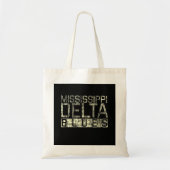 Mississippi Delta Blues  Retro Distress T Tote Bag (Voorkant)