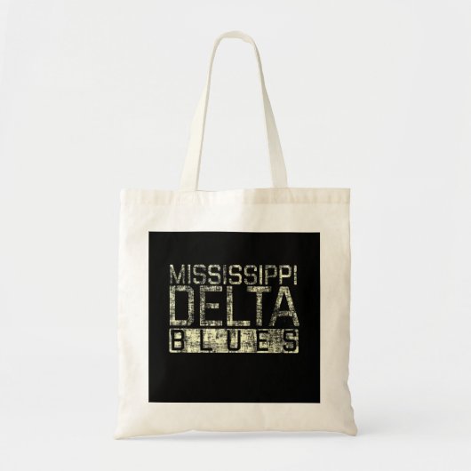 Mississippi Delta Blues  Retro Distress T Tote Bag (Voorkant)