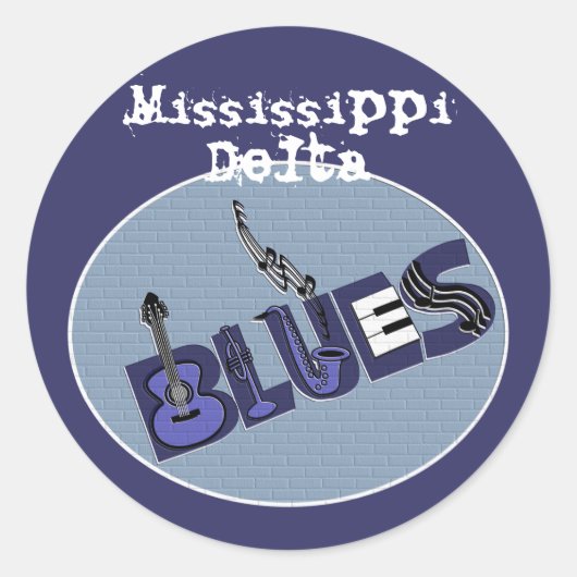 Mississippi Delta Blues Sticker (Voorkant)