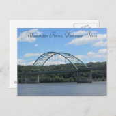 Mississippi, Dubuque Iowa Bridge Briefkaart (Voorkant / Achterkant)