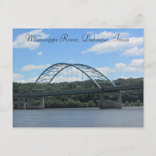 Mississippi, Dubuque Iowa Bridge Briefkaart