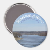 Mississippi, Dubuque Iowa Souvenir Magnet (Voorkant / Achterkant)