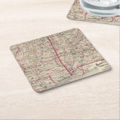 Mississippi en Alabama Kartonnen Onderzetters (Schuin)