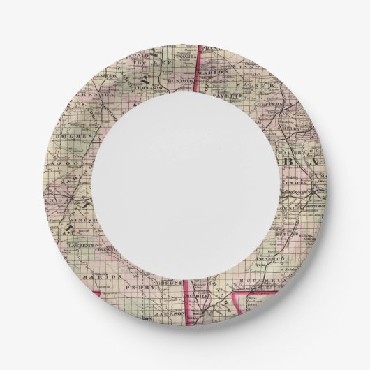 Mississippi en Alabama Papieren Bordje (Voorkant)