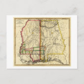 Mississippi en AlabamaPanoramic Map Briefkaart (Voorkant)