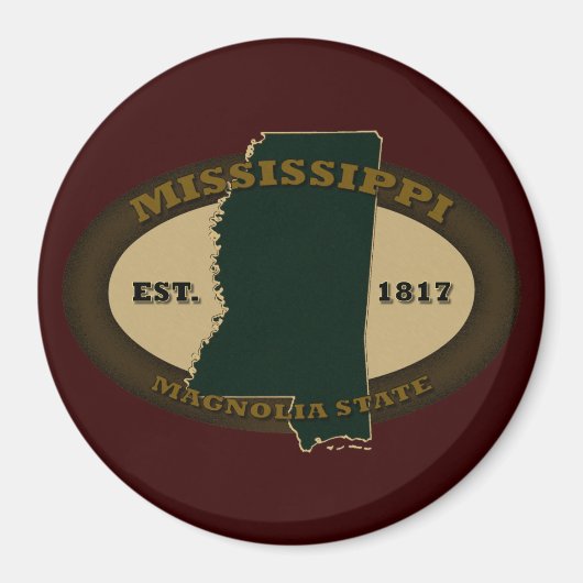 Mississippi Est. 1817 Magneet (Voorkant)