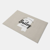 Mississippi familie Monogram staat deurmat (Schuin)