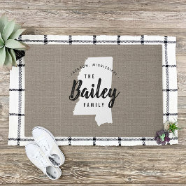 Mississippi familie Monogram staat deurmat