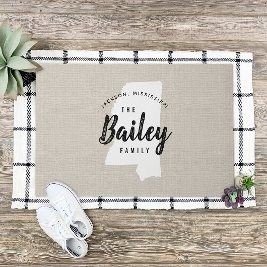 Mississippi familie Monogram staat deurmat