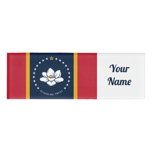 Mississippi Flag 2020 Nieuw Naambadge (Voorkant)