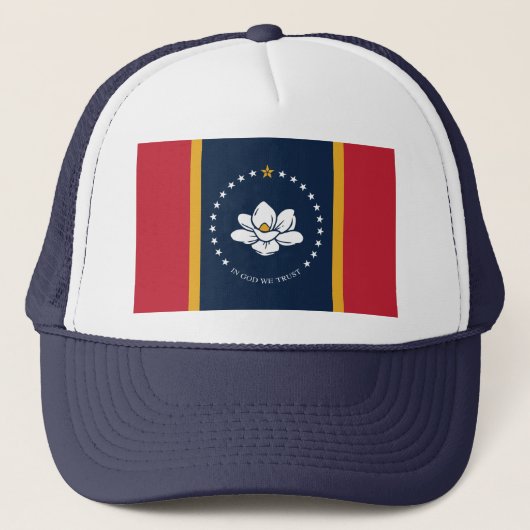 Mississippi Flag 2020 Nieuw Trucker Pet (Voorkant)