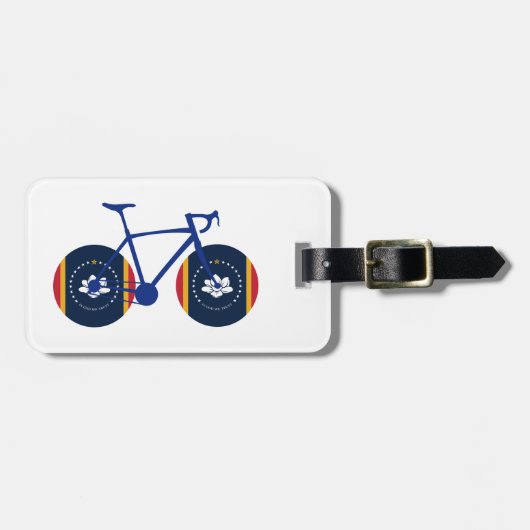 Mississippi Flag Cycling Bagagelabel (Voorkant horizontaal)