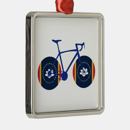 Mississippi Flag Cycling Metalen Ornament (Rechts)