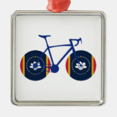Mississippi Flag Cycling Metalen Ornament (Voorkant)