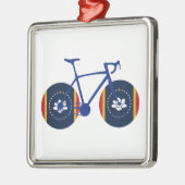 Mississippi Flag Cycling Metalen Ornament (Links)