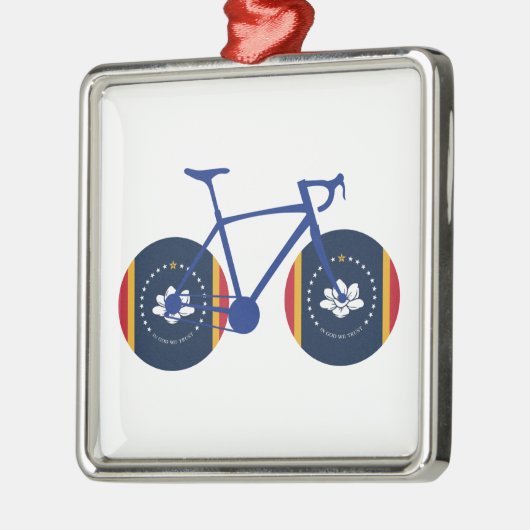 Mississippi Flag Cycling Metalen Ornament (Links)