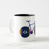 Mississippi Flag Cycling Tweekleurige Koffiemok (Voorkant links)