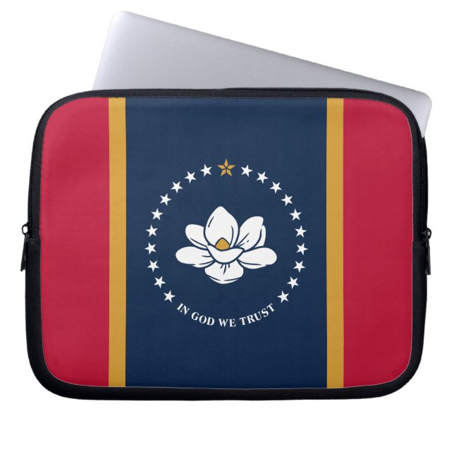 Mississippi Flag Laptop Sleeve (Voorkant)