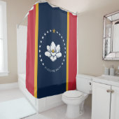 Mississippi Flag - New Magnolia Flag Douchegordijn (In situ)