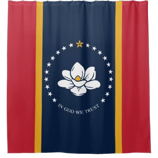 Mississippi Flag - New Magnolia Flag Douchegordijn (Voorkant)