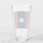 Mississippi Flag - New Magnolia Flag Glas (Achterkant)
