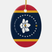 Mississippi Flag - New Magnolia Flag Keramisch Ornament (Voorkant)