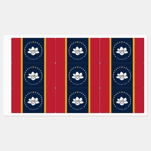 Mississippi Flag - New Magnolia Flag Labels (Vel)