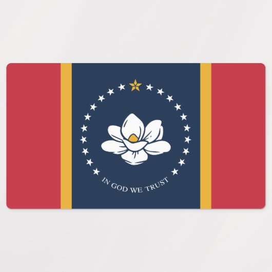 Mississippi Flag - New Magnolia Flag Labels (Design 1)