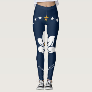 Mississippi Flag - New Magnolia Flag Leggings