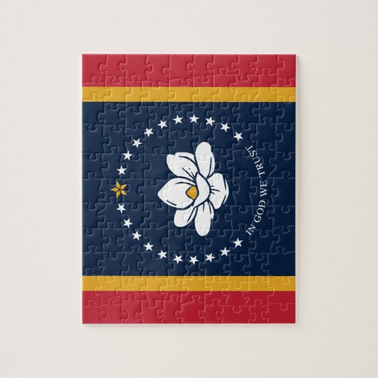 Mississippi Flag - New Magnolia Flag Legpuzzel (Verticaal)