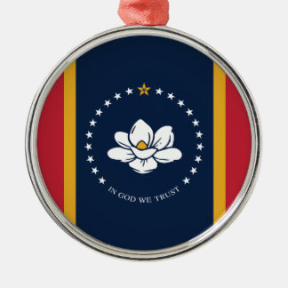 Mississippi Flag - New Magnolia Flag Metalen Ornament