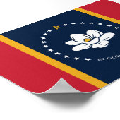 Mississippi Flag - New Magnolia Flag Poster (Hoek)