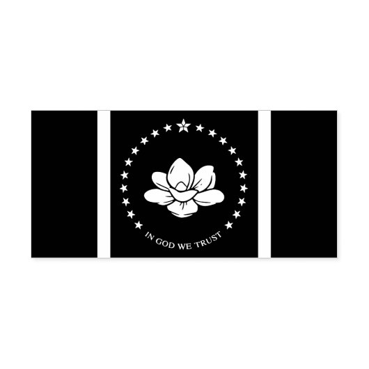 Mississippi Flag - New Magnolia Flag Rubberstempel (Afrduk)