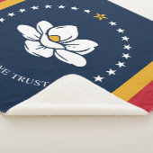 Mississippi Flag - New Magnolia Flag Sherpa Deken (3/4)