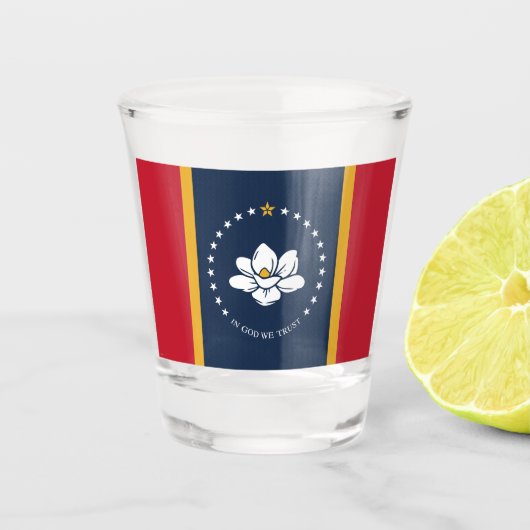 Mississippi Flag - New Magnolia Flag Shot Glas (Voorkant)