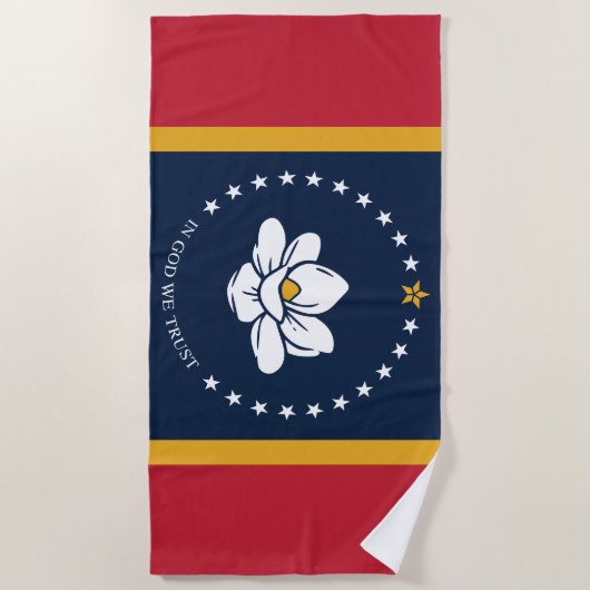 Mississippi Flag - New Magnolia Flag Strandlaken (Voorkant)