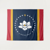Mississippi Flag - New Magnolia Flag Wandkleed (Voorkant (horizontaal))
