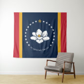Mississippi Flag - New Magnolia Flag Wandkleed (In Situ (horizontaal))