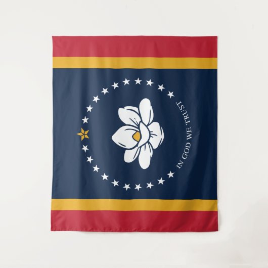 Mississippi Flag - New Magnolia Flag Wandkleed (Voorkant)