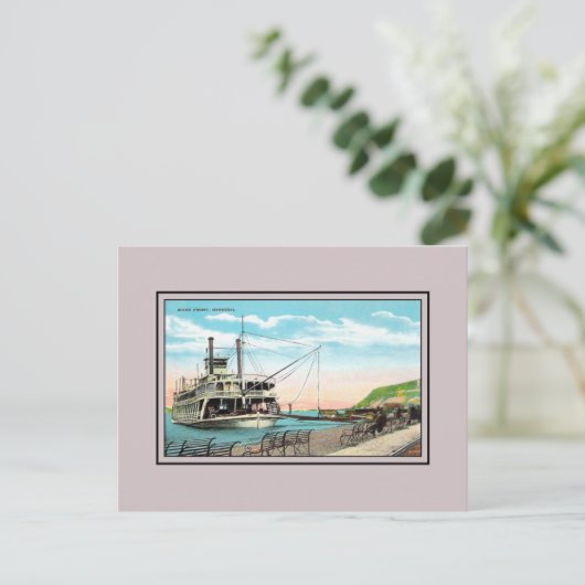 Mississippi Front Hannibal MO Briefkaart (Staand voorkant)