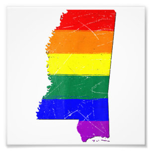 Mississippi Gay Pride Flag Foto Afdruk