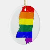 Mississippi Gay Pride Flag Keramisch Ornament (Rechts)